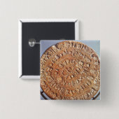 Das Phaistos Disc, mit unbekannter Bedeutung Button (Vorne & Hinten)