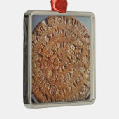 Das Phaistos Disc, mit unbekannter Bedeutung Silbernes Ornament (Rechts)
