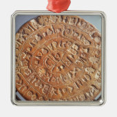 Das Phaistos Disc, mit unbekannter Bedeutung Silbernes Ornament (Vorne)