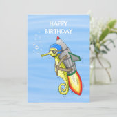 Das Phantastische Gelbe RaketenSeepferd Karte (Stehend Vorderseite)