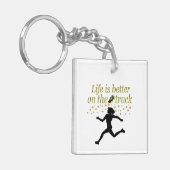 DAS phantastische LEBEN IST BESSER AUF DER TRACK-D Schlüsselanhänger (Vorderseite links)