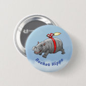 Das Phantastische Raketenhippo Button (Vorne & Hinten)
