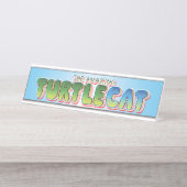 Das Phantastische Turtlecat-Logo Schreibtischnamensplakette (Vorderseite )