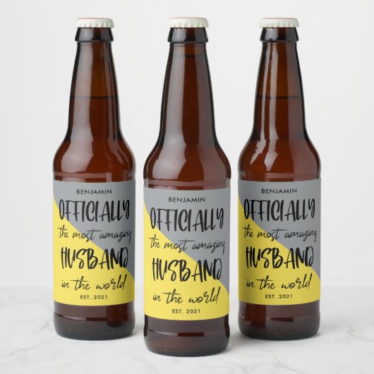 Das Phantastischste Jahr für den Ehemann Bierflaschenetikett (Flaschen)