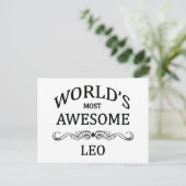 Das Phantastischste Leo der Welt Postkarte (Stehend Vorderseite)