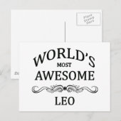 Das Phantastischste Leo der Welt Postkarte (Vorne/Hinten)