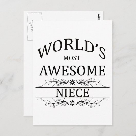 Das Phantastischste Nichte der Welt Postkarte (Vorne/Hinten)