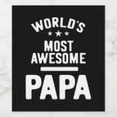 Das Phantastischste Papa-Vater-Geschenk der Welt Weinetikett (Einzelnes Label)