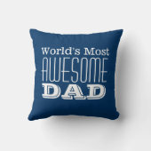 Das PHANTASTISCHSTE VATER-Text-Design der Welt Kissen (Rückseite)