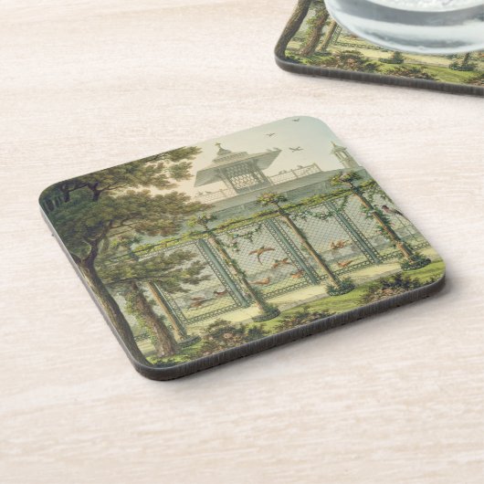 Das Pheasantry, graviert von Joseph Constantine Getränkeuntersetzer (Linke Seite)