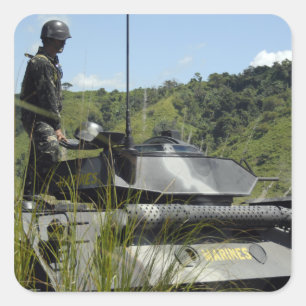 Das philippinische Team für die Anlandung der Mari Quadratischer Aufkleber