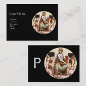 DAS PHILOSOPHIE-Monogramm, schwarz Visitenkarte (Vorne/Hinten)