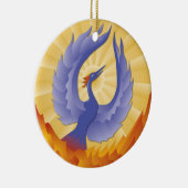 Das Phoenix, das von der Asche steigt Keramik Ornament (Rechts)