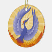 Das Phoenix, das von der Asche steigt Keramik Ornament (Links)