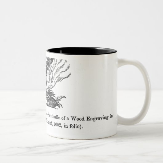 Das Phoenix, das von seiner Asche steigt Zweifarbige Tasse (Rechts)