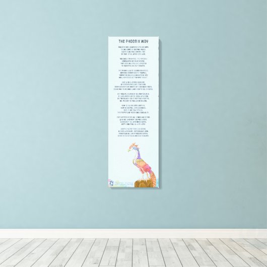 Das Phoenix Way Gedicht auf überzogenen Lavas Leinwanddruck (Insitu (Holzboden))