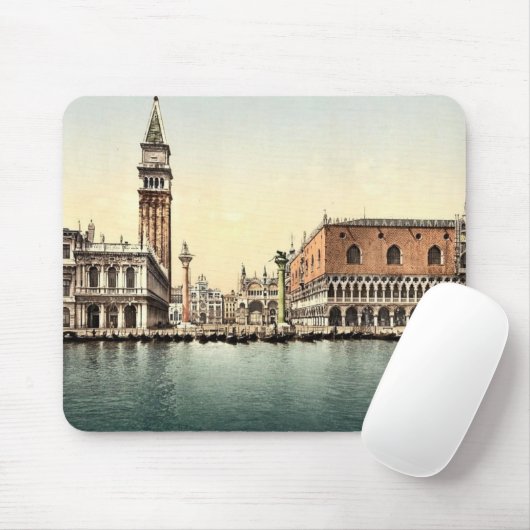 Das Piazzetta, Klassiker Photochrom Venedigs, Mousepad (Mit Mouse)