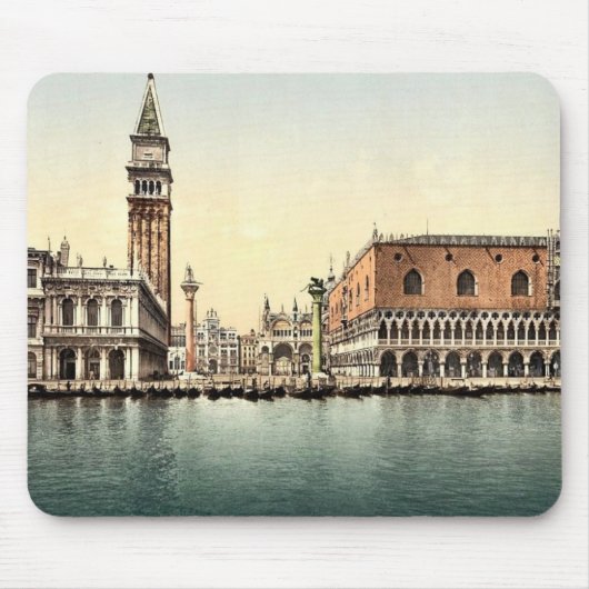 Das Piazzetta, Klassiker Photochrom Venedigs, Mousepad (Vorne)