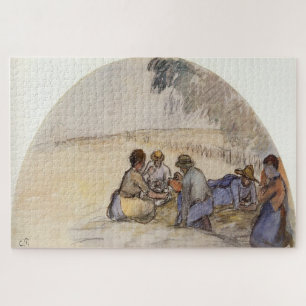 Das Picknick (1891) von Camille Pissarro Puzzle
