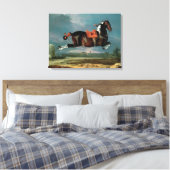 Das piebaldgrüne Pferd "Cehero" Leinwanddruck (Insitu (Schlafzimmer))