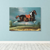 Das piebaldgrüne Pferd "Cehero" Leinwanddruck (Insitu (Holzboden))