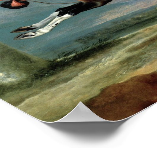 Das piebaldgrüne Pferd "Cehero" Poster (Ecke)