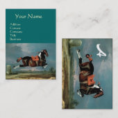 Das Piebaldhorn "Cehero" Aufzuchtmonogramm, schwar Visitenkarte (Vorne/Hinten)