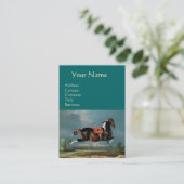 Das Piebaldhorn "Cehero" Aufzuchtmonogramm, schwar Visitenkarte (Stehend Vorderseite)