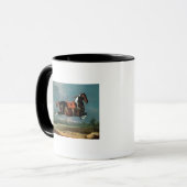 Das Piebaldpferd "aufrichtendes Cehero" Tasse (Vorderseite Links)