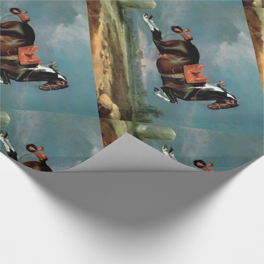 Das Piebaldpferd "Cehero"-Aufzucht Geschenkpapier (Ecke)