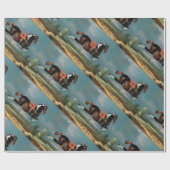 Das Piebaldpferd "Cehero"-Aufzucht Geschenkpapier (Flach)