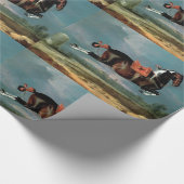 Das Piebaldpferd "Cehero"-Aufzucht Geschenkpapier (Ecke)