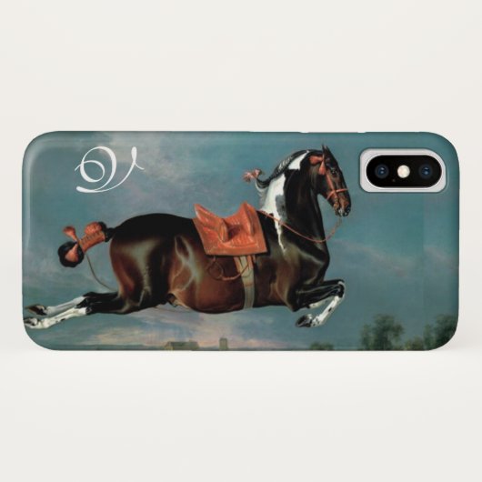 Das Piebaldpferd "Cehero"-Aufzuchtmonogramm Case-Mate iPhone Hülle (Rückseite (Horizontal))