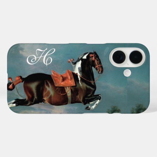 Das Piebaldpferd "Cehero"-Aufzuchtmonogramm Case-Mate iPhone Hülle (Rückseite (Horizontal))