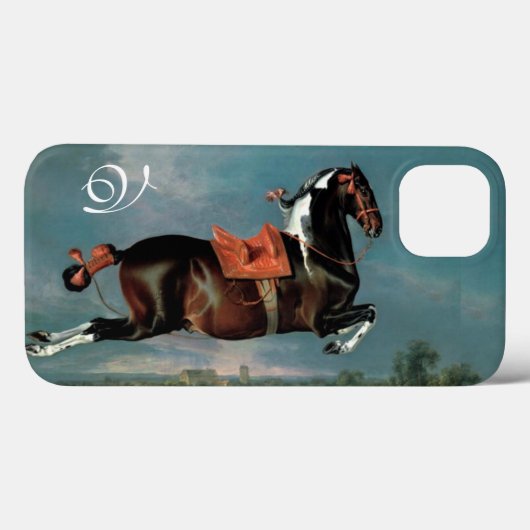 Das Piebaldpferd "Cehero"-Aufzuchtmonogramm Case-Mate iPhone Hülle (Rückseite (Horizontal))