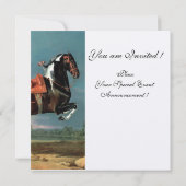 Das Piebaldpferd "Cehero"-Aufzuchtmonogramm Einladung (Rückseite)