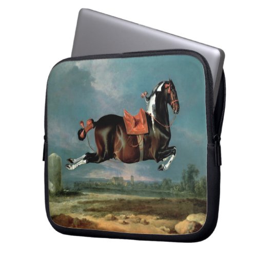 Das Piebaldpferd "Cehero"-Aufzuchtmonogramm Laptopschutzhülle (Vorderseite Links)