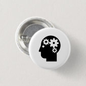 "Das Piktogramm-Knopf der psychischen Gesundheiten Button (Vorne & Hinten)