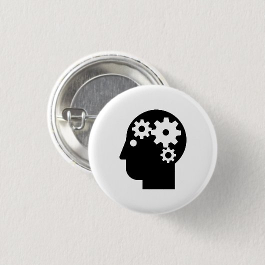 "Das Piktogramm-Knopf der psychischen Gesundheiten Button (Vorne & Hinten)