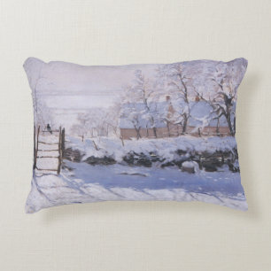 Das Pillow Claude Monet ist der Winterschneebird d Zierkissen
