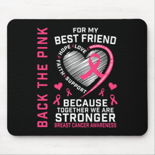 Das pink Best Friend Breast Cancer Awareness Mousepad