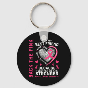 Das pink Best Friend Breast Cancer Awareness Schlüsselanhänger