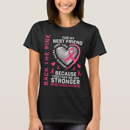 Das Pink Best Friend Breast Cancer Awareness Shirt (Vorderseite)