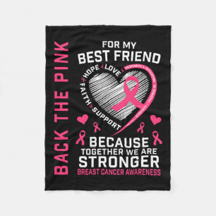 Das Pink Best Friend Breast Cancer Awareness Shirt Fleecedecke