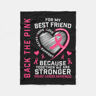 Das Pink Best Friend Breast Cancer Awareness Shirt Fleecedecke