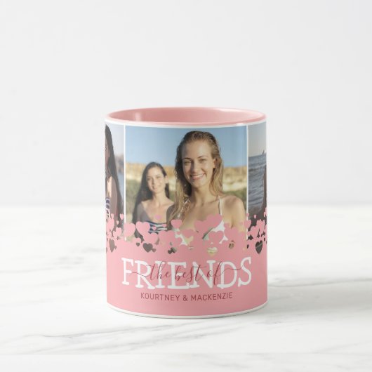 Das Pink-Foto der besten Freunde Tasse (Zentrum)
