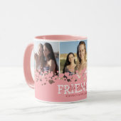 Das Pink-Foto der besten Freunde Tasse (Vorderseite Links)