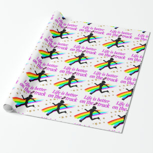 DAS PINKLEBEN IST BESSER AUF DER TRACK-DESIGN GESCHENKPAPIER