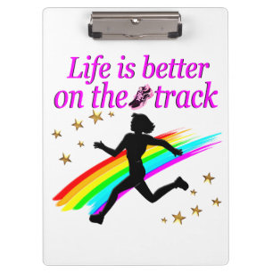 DAS PINKLEBEN IST BESSER AUF DER TRACK-DESIGN KLEMMBRETT