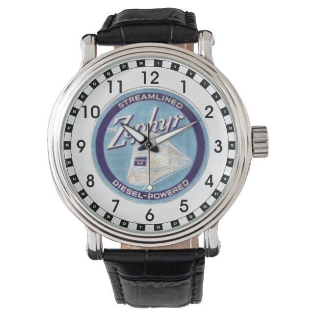 Das Pioneer Zephyr-Logo von 1934 Armbanduhr (Vorderseite)